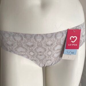 Lili Pink snake print thong panty M